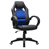 SONGMICS OBG56L Racing - Silla de Escritorio de Oficina Ergonómica Regulable con Ruedas, color...